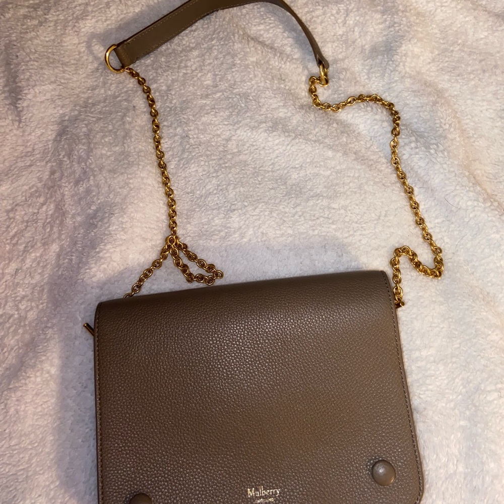 Mulberry Crossbody Small Clifton In Taupe Grained Calfskin Leather Shoulder Bag